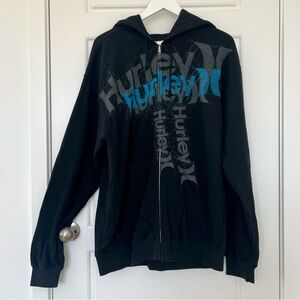 Hurley // NWOT Graphic Full Zip Fleece Lined Hoodie